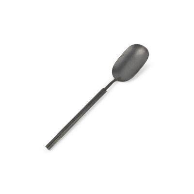 Esslöffel matt Helix aus Edelstahl, 20 cm, schwarz