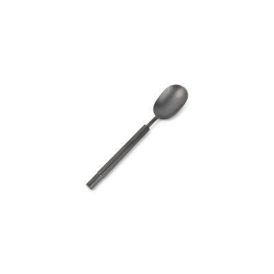 Teelöffel matt Helix aus Edelstahl, 14 cm, schwarz