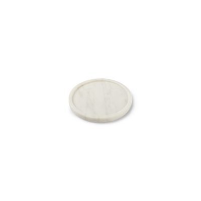 Servierplatte Marmor Pura, ø 12 cm, H 1 cm, weiß