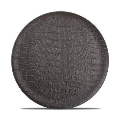 Teller Croco, 27 cm, schwarz