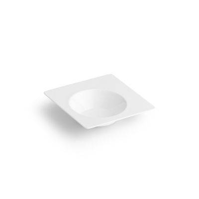 Tiefen Teller, Verso, 18 × 18 × 4,5 cm, weiß