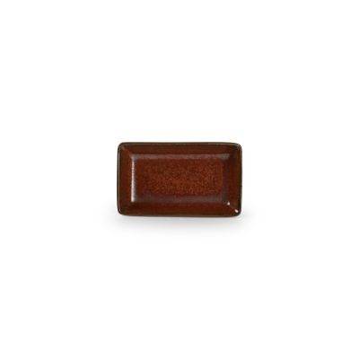 Servierplatte, Tapa aus Porzellan, 12 × 7 × 2,5 cm, rot