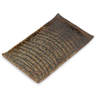 Teller Herbst Umi, 30 x 18 cm, bernstein