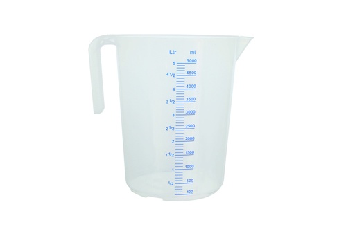 Meßbecher aus Polypropylen, 5,0 l, natur