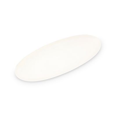 Servierplatte Contour aus Porzellan, 40,5 x 17 cm, weiß
