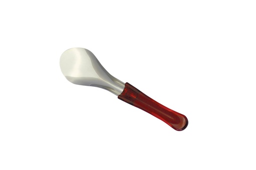 Eisspachtel aus Edelstahl, 260 mm, rot transparent