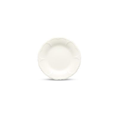 Flacher Teller Retro aus Porzellan, 16 cm, elfenbein