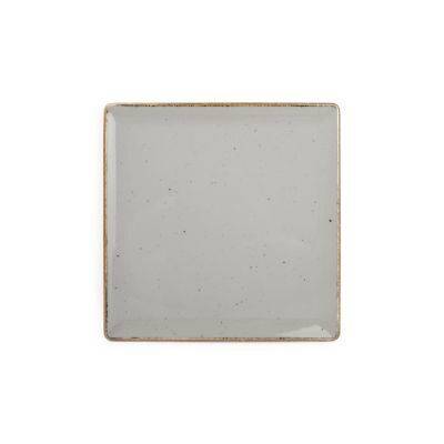 Teller Collect aus Porzellan, 20,5 x 20,5 cm, grau