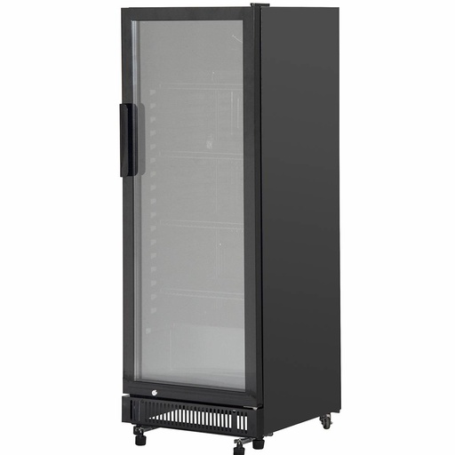 Getränkekühlschrank GKSE360, 360 Liter Kühlraumvolumen, 5 verstellbare Einlegeböden, Innenbeleuchtung, Abschließbar, Schwarz