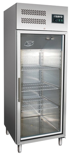 SARO Gewerbekühlschrank, Glastür, 2/1 GN, GN 600 TNG