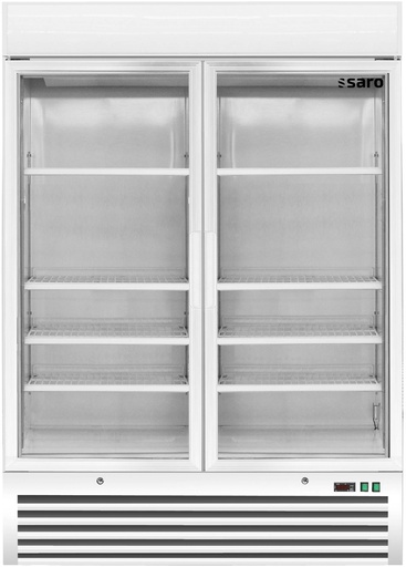 SARO Tiefkühlschrank, 2 Glastüren, Modell D 920 - weiß
