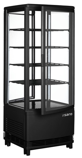 SARO Kühlvitrine, Doppeltür, 98 L, SC 100 DT schwarz