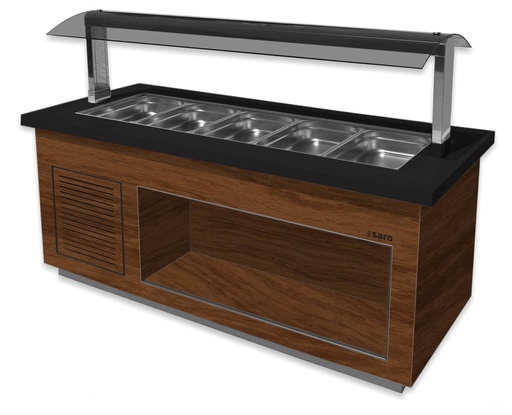 SARO Heißes Buffet Modell PREMIUM LINE SB-H200 Walnuss