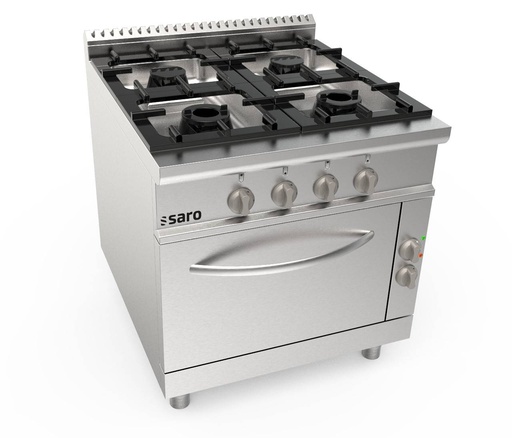 SARO Gasherd+Elektroofen, 4 Brenner, Modell LQ/CUG4NE