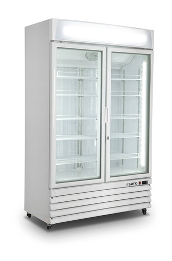 SARO Tiefkühlschrank, 2 Glastüren, weiß, Modell D 800