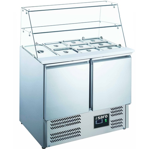 SARO Saladette, 2 Türen, Glasaufsatz, Modell ES 900 G