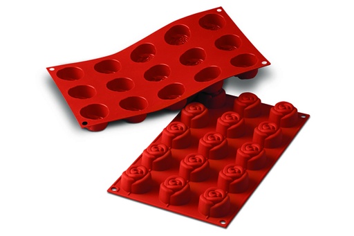 Silikonbackform Rose, Ø 44 mm, H 27 mm