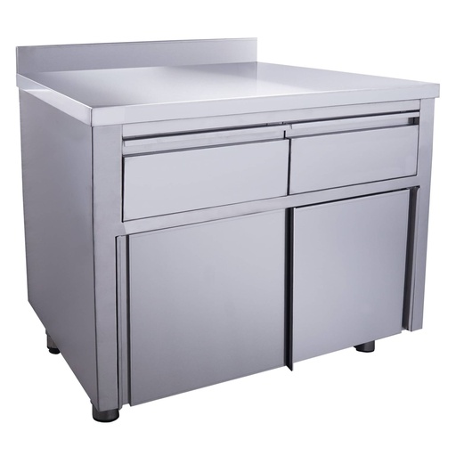 SARO Schiebetürenschrank, 2 Schubl.,Aufkant.,1000x700mm