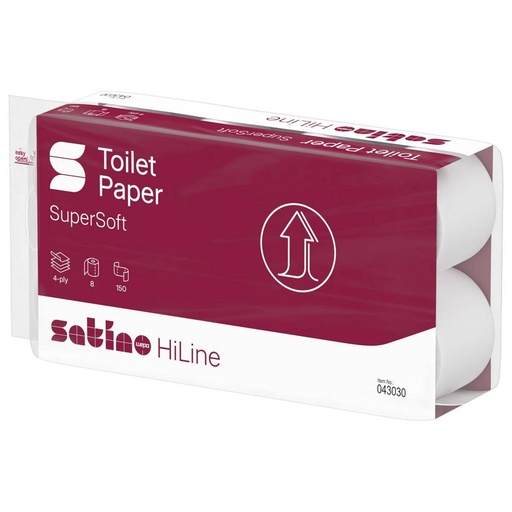 Toilettenpapier 4-lagig, 150 Blatt/Rolle, Zellstoff weiß | 72 Rollen/Sack