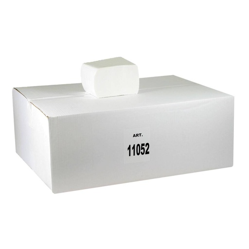Toilettenpapier Einzelblatt 2-lagig, 100% Zellstoff weiß, 11,0 cm x 18,0 cm, 36 x 250 Blatt | 9.000 Blatt/Karton