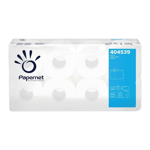 Toilettenpapier 3-lagig, 200 Blatt/Rolle, Zellstoff hochweiß | 48 Rollen/Sack