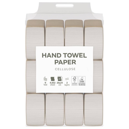 Papierhandtücher Falthandtücher 2-lagig, "SAVR", 24 x 21 cm, Zick-Zack-Falz, 100% Zellstoff | 4.032 Blatt/Karton