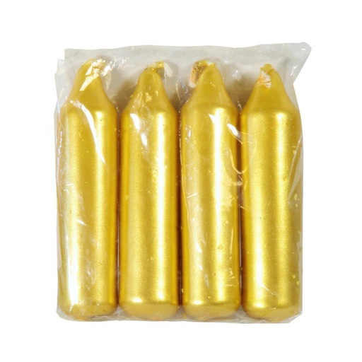 Kerzen Adventskerzen 104 x 25 mm, gold | 4 Stück/Pack