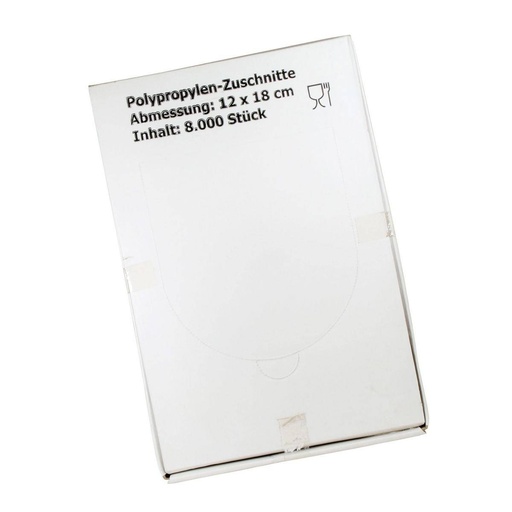 PP-Zuschnitte 12 x 18 cm, 12my | 8.000 Stück