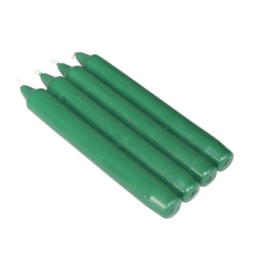 Tafelkerzen 175 x 21,5 mm, 4 Stück/Pack | grün