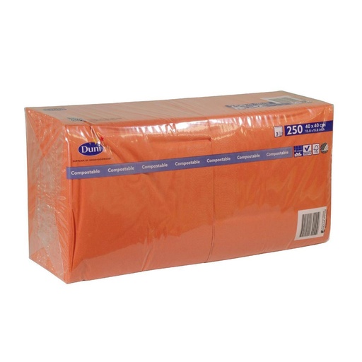 Zelltuch-Servietten 40 x 40 cm, 3-lagig, 1/4 Falz 250 Stück/Pack Mandarin