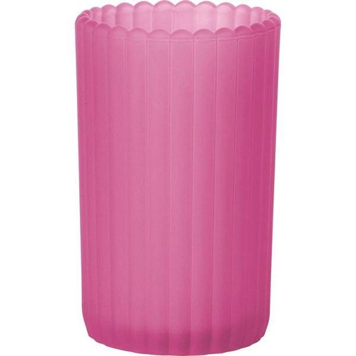 Kerzenhalter "Patio" Glas gefrostet, 125 x 75 mm (Ø innen) | 12 Stück Fuchsia