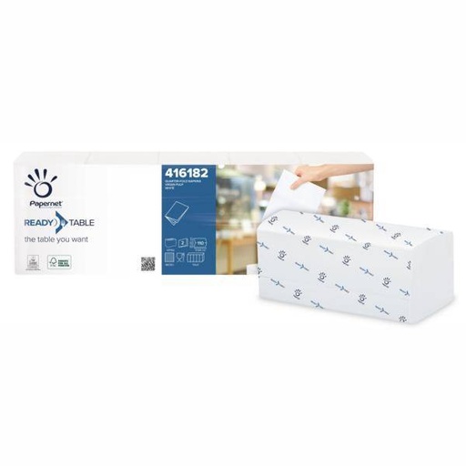 Werra/Papernet Spenderservietten weiß, 21,60 x 33,25 cm, 2-lagig, 1/4 Falz | 4400 Stück