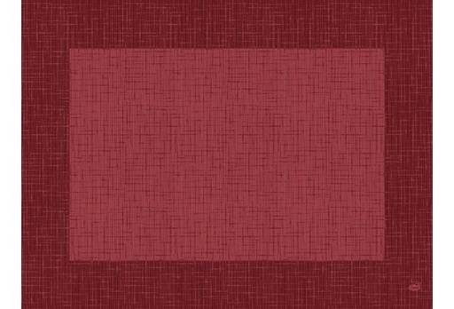 Tischsets Dunicel 30 x 40 cm, Linnea (Leinen-look mit Bordüre) | 100 Stück | Bordeaux