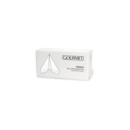 Tissue-Servietten 33 x 33 cm, 3-lagig, 1/4 Falz 1000 Stück/Karton | weiß