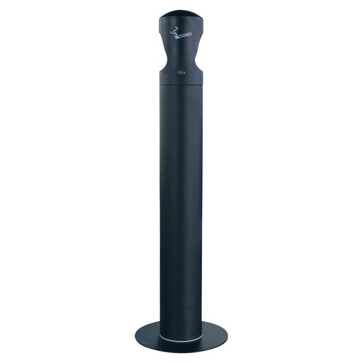 Standaschenbecher für Außenbereich, elegante schlanke Form, abschließbar, schwarz