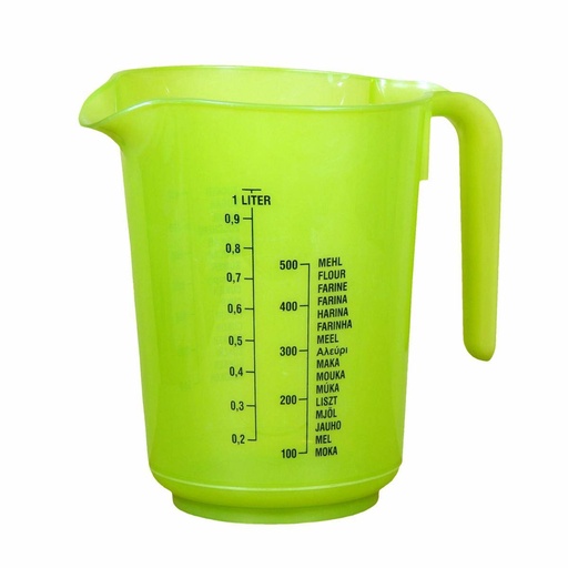 Messbecher 1,0 Liter mit gedruckter Skala | farbig