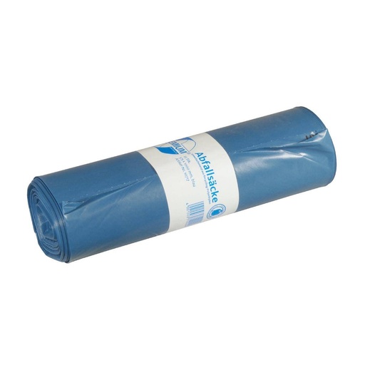 Müllsack 70 Liter, 70 µ, LDPE blau, 575 x 1000 mm | 25 Stück/Rolle