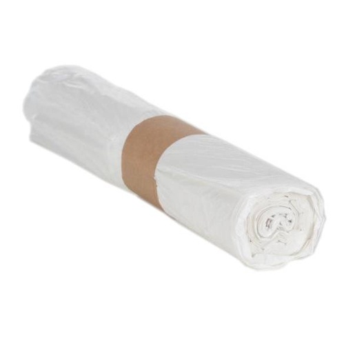 Müllsack 70 Liter, 35 µ, Typ60, LDPE - Neuware weiß, 575 x 1000 mm | 25 Stück/Rolle