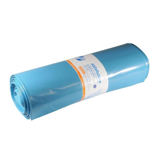 Müllsack 120 Liter, 82 µ, LDPE blau, 700 x 1100 mm | 25 Stück/Rolle