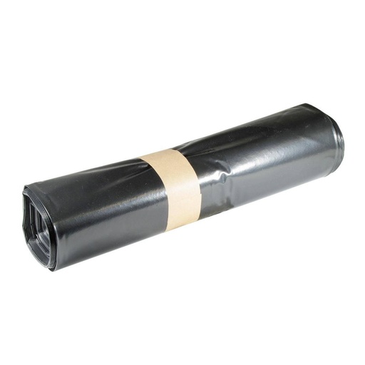 Müllsack 120 Liter, 78 µ, Typ100, LDPE - Regenerat schwarz, 700 x 1100 mm | 15 Stück/Rolle