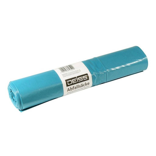 Müllsack 120 Liter, Typ 60, LDPE blau, 700 x 1100 mm | 25 Stück/Rolle