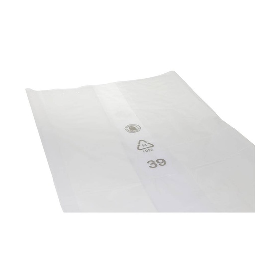 Müllsack 240 Liter, 80 µ LDPE transparent, 650 x 550 x 1350 mm | lose