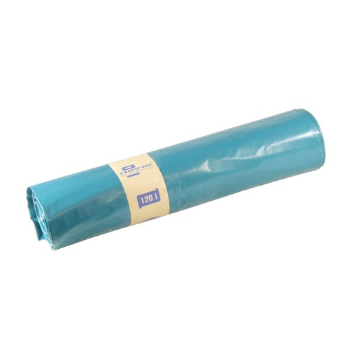 Müllsack 120 Liter, 60 µ, Premium LDPE blau, 700 x 1100 | 15 Stück/Rolle
