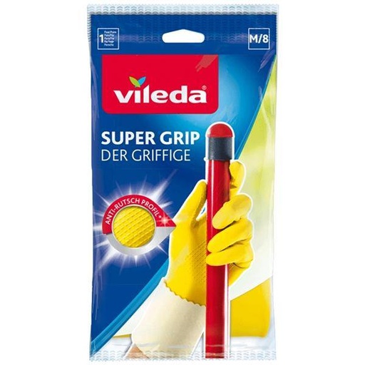 Haushaltshandschue/Latexhandschuhe "Super Grip - Der Griffige", velourisiert, gelb | Größe M
