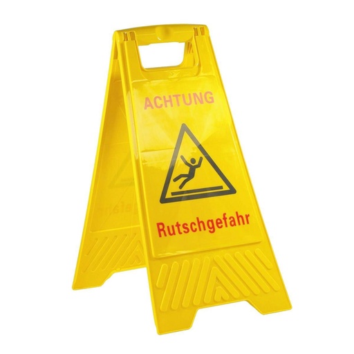 Warnschild "Vorsicht Rutschgefahr", beiderseitig