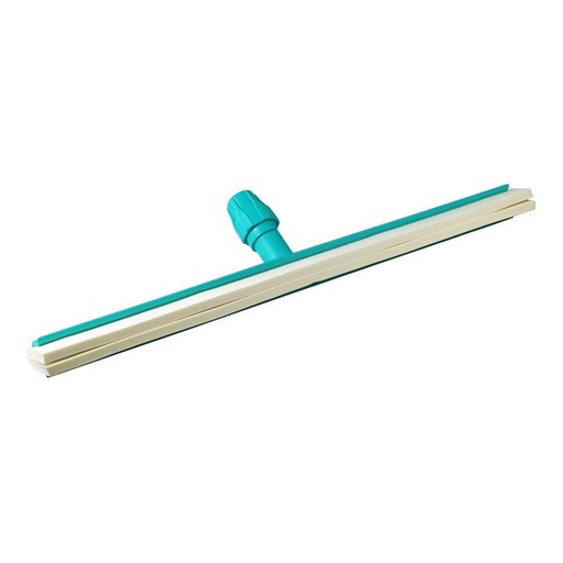 Moosgummiwischer/Wasserschieber/Bodenwischer 55 cm, doppelt, Kunststoffkörper | weißer Gummi
