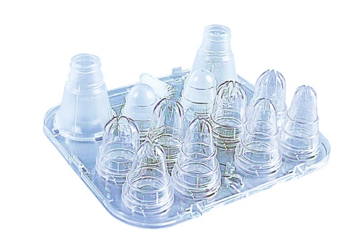 Tüllenkassetten-Set aus Polycarbonat, 4,5–10 mm