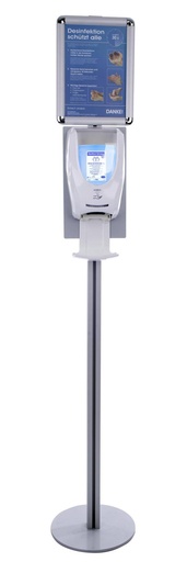 Mobile Desinfektionsstation, berührungsloser Desinfektionsspender, Sensor gesteuert mit Funktionsanzeige