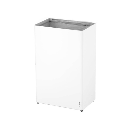 Abfallbehälter, 60 Liter, "Serie Lobo" | Edelstahl weiß