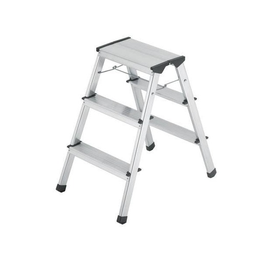 Alu-Sicherheitsleiter "Hailo L90" Aluminium | 2 x 3 Stufen